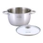 Кастрюля с крышкой Kamille 3.0л из нержавеющей стали и полыми ручками для индукции и газа KM-4902