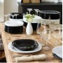 Набір 24 предмети столового посуду з бокалами Luminarc Carine Black&White N1479/1