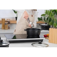 Кастрюля со стеклянной крышкой ARDESTO Gemini Anzio, (24 см), 4.4 л, алюминий, черный AR2424GE