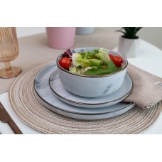 Сервиз из  каменной керамики Ardesto Marmo MRW 20 предметов белый