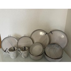 Сервиз Ardesto Marmo MRB 30 предметов бежевый