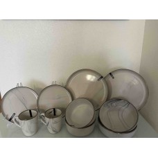 Сервиз Ardesto Marmo MRB 26 предметов бежевый