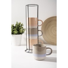 Чайний сервіз з 4 чашок+підставка Limited Edition HOMELINE (23I-1014)