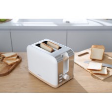 Тостер ARDESTO T-F420BWD, 800Вт, металл, 2 слота, белый
