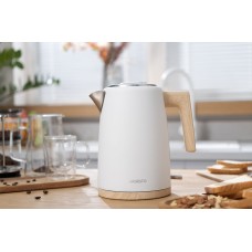 Електрочайник ARDESTO EKL-F420WWD, 1.7л, метал, мат, Strix, білий