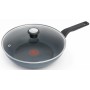 Сковорода ВОК Tefal Generous Cook, 28см, алюміній, бакеліт, скло, чорний