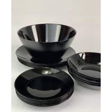 Столовый сервиз Zelie Black Оригинальное внутри- глянец, снаружи-матововое покрытие 18 пр. Arcopal Q8505