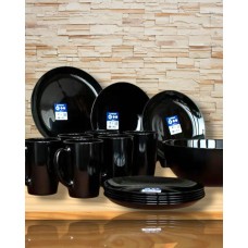 Столовый сервиз Zelie Black Оригинальное внутри- глянец, снаружи-матововое покрытие 31 пр. Arcopal Q8501