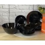 Столовый сервиз Zelie Black Оригинальное внутри- глянец, снаружи-матововое покрытие 31 пр. Arcopal Q8501