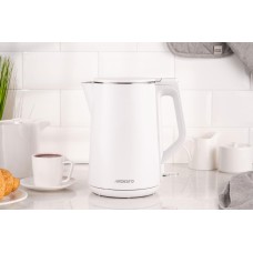 Електрочайник Ardesto 1.5л, Strix, подвійні стінки, білий глянець EKL-X50