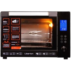 Електродуховка з конвекцією, грилем та підсвіткою LIBERTON LEO 601E Black 60 літрів