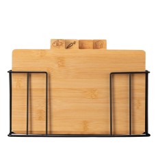 Набір кухонних дощок на підставці Ardesto Midori, 4шт, 30х5.6х20.3см, бамбук, метал