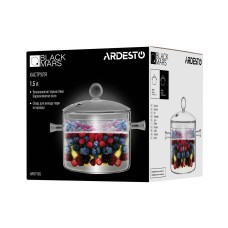 Кастрюля стеклянная на 1.5 литра ARDESTO Black Mars, AR0715G (15 см)