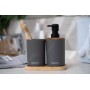 Набір для ванної кімнати Ardesto Minimalism 360мл, 3 предмета, поліпропілен, бамбук, темно-сірий ARHB3110GB