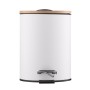 Ведро для мусора Ardesto Minimalism с педалью, 3л, металл, пластик, бамбук, белый ARHB3601WB