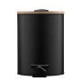 Ведро для мусора Ardesto Minimalism с педалью, 3л, металл, пластик, бамбук, черный ARHB3601BB