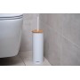 Набор щетка для унитаза с подставкой Ardesto Minimalism 9.5×27.5/38см, металл, полипропилен, бамбук, белый  AR