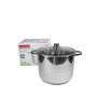 Кастрюля 13 л. из нержавеющей стали Kamille KM 5405 со стеклянной крышкой