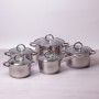 Набір посуду 10 предметів Kamille з нержавіючої сталі KM-5633S
