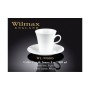 Чашка для кави з блюдцем 160мл. біла порцелянова Wilmax wl-993005