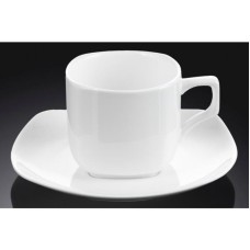 Чашка для кави з блюдцем 90 мл. біла фарфоровая Wilmax wl-993041