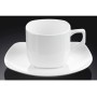 Чашка для кави з блюдцем 90 мл. біла фарфоровая Wilmax wl-993041