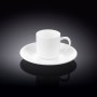 Чашка для кави з блюдцем 90 мл. біла порцелянова Wilmax wl-993007