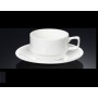 Чашка для чаю з блюдцем 220 мл. біла фарфоровa Wilmax wl-993008