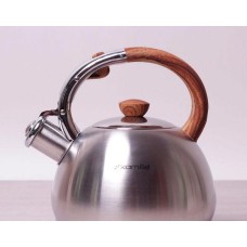 Чайник важкий 2 літри Kamille 0694N з нержавіючої сталі зі свистком