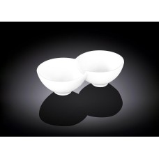 Емкость для закусок 2-секционная Wilmax 18×9,5x5см WL-992600