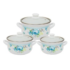 Набор кастрюль INFINITY Голубые Цветы (6 предметов) 6367534