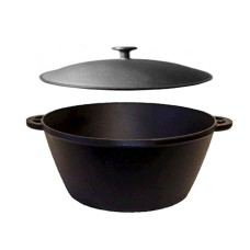 Чавунна каструля 2.8 л з кришкою ТМ Чугунок