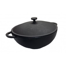 Чугунная кастрюля WOK 5л с чугунной крышкой