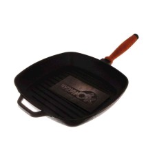 Чугунная сковорода гриль 260х260 мм с ручкой ТМ Чугунок