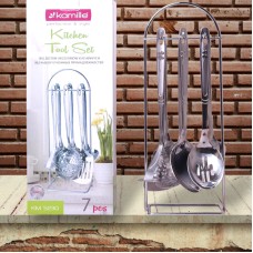 Набір кухонних приналежностей Kamille 6 предметів у комплекті з підставкою KM-5230