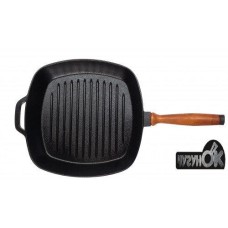 Чавунна квадратна гриль-сковорода 28 см