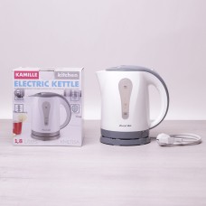 Електричний чайник Kamille 1715A пластиковий (білий з сірим)