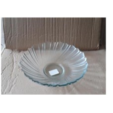 Прозора скляна глибока тарілка 20,5 см